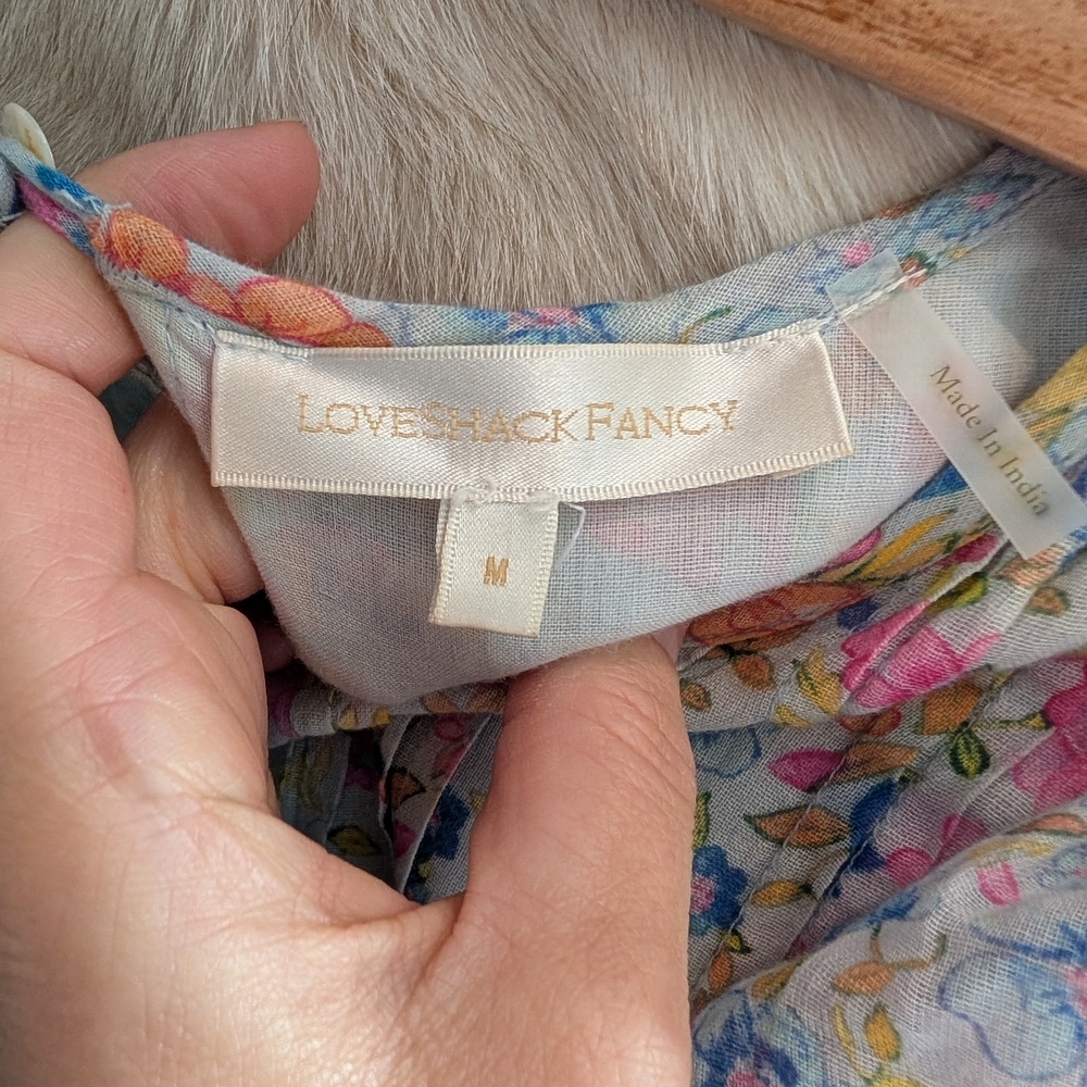 LoveShackFancy Multicolor Floral Ruffle Top - Picture 5 of 5